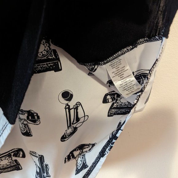 Anthropologie Porridge Black/White Telephone Print Tank - Picture 14 of 14